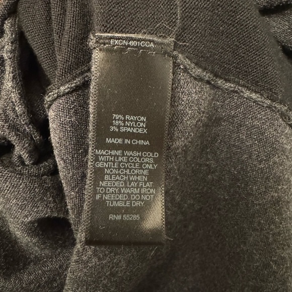 Express Ruched Mini Sweater Dress Black and Gray Long Sleeve Dress Size M - Picture 4 of 8